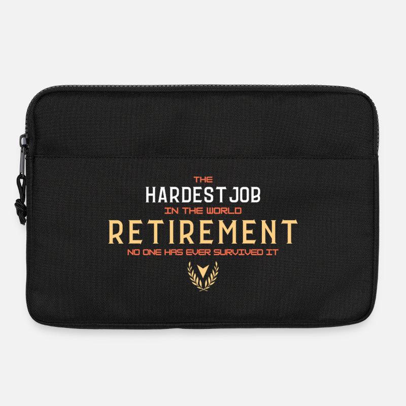 Ruhestand Härtester Job Typografie - Laptoptasche 13" - Schwarz