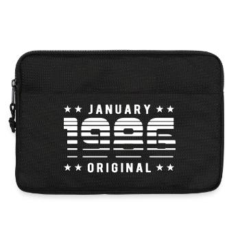 January 1986 Original Retrodesign | Geburtstag - Laptoptasche 13" - Schwarz - Vorne