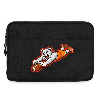 Mascotte de la capture de plongeon de football des Bulldogs - Sacoche pour ordinateur portable 13 pouces - noir - Devant