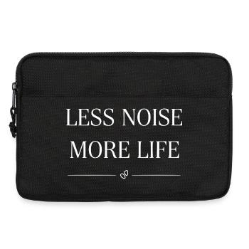 Less noise, more life Statemant - Laptop bag 13" - black - Front