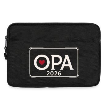 Annonce du Grand-père Fier OPA 2026 - Sacoche pour ordinateur portable 13 pouces - noir - Devant