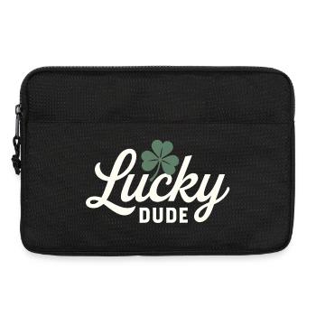 Lucky Dude with Four Leaf Clover  - Laptop bag 13" - black - Front