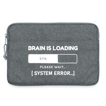 Le cerveau charge une erreur système – Diction drôle - Sacoche pour ordinateur portable 13 pouces - gris chiné - Devant