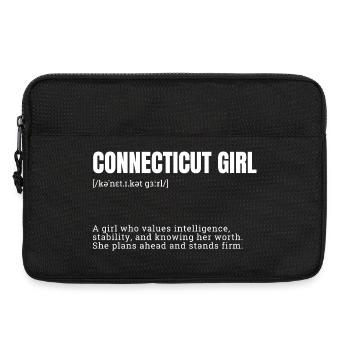 Connecticut Girl: Smart & Worthy - Laptop bag 13" - black - Front