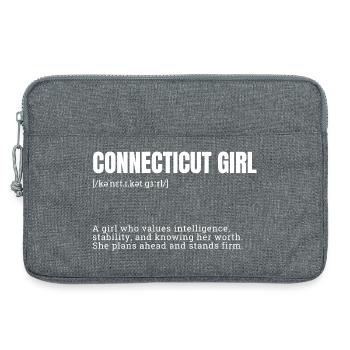 Connecticut Girl: Smart & Worthy - Laptop bag 13" - heather grey - Front