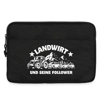 Landwirt und seine Follower - Traktor - Stau - Laptoptasche 13" - Schwarz - Vorne