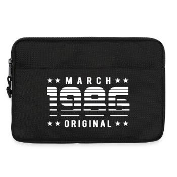 March 1986 Original Striped Vintage Geburtstag - Laptoptasche 13" - Schwarz - Vorne