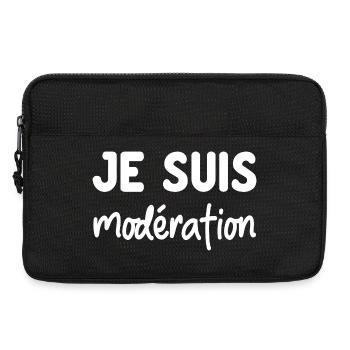 Je suis Moderation - humor duo aperitif - Laptop bag 13" - black - Front