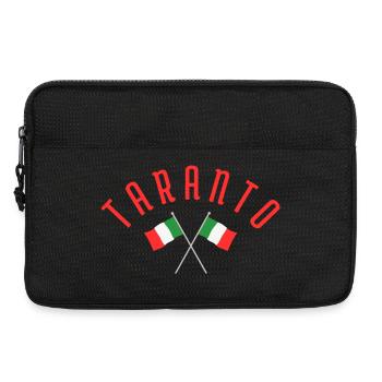Taranto Crossed Italian Flags Emblem - Laptop bag 13" - black - Front