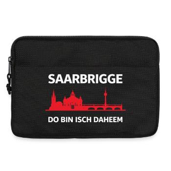 Saarbrigge Do Bin Isch Daheem Saarbrücken Skyline - Laptoptasche 13" - Schwarz - Vorne