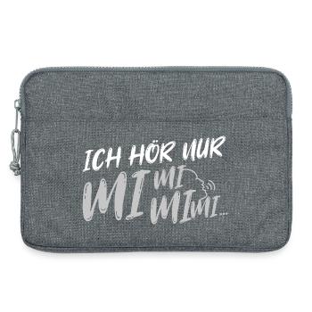Ich hör nur mi mi mi - Laptoptasche 13" - Grau meliert - Vorne