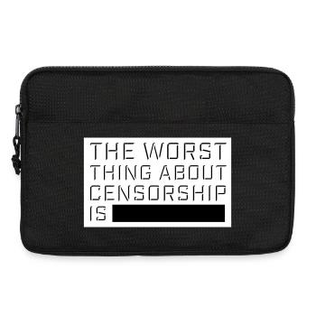 Le pire dans la censure, c’est l’ironie amusante - Sacoche pour ordinateur portable 13 pouces - noir - Devant