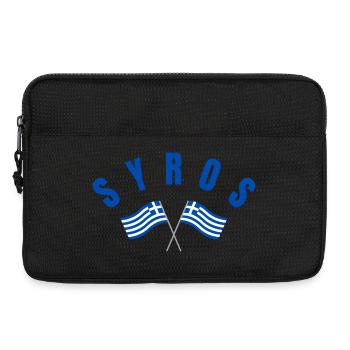 Syros Greek Flags  - Laptop bag 13" - black - Front