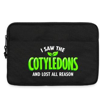 Keimblätter gesehen | Microgreens Humor - Laptoptasche 13" - Schwarz - Vorne
