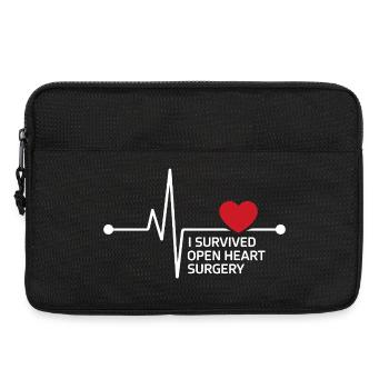 J’ai survécu à une chirurgie à cœur ouvert - Sacoche pour ordinateur portable 13 pouces - noir - Devant