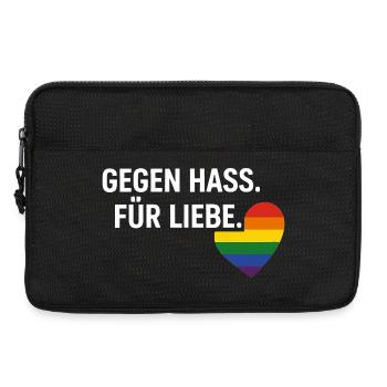 Pride Geschenk Gegen Hass Für Liebe Fans - Laptoptasche 13" - Schwarz - Vorne