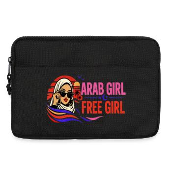 Arab Girl Free Girl – Arab Feminine Freedom Design - Laptop bag 13" - black - Front