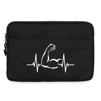 Herzschlag und Muskulatur - Laptoptasche 13" - Schwarz - Vorne