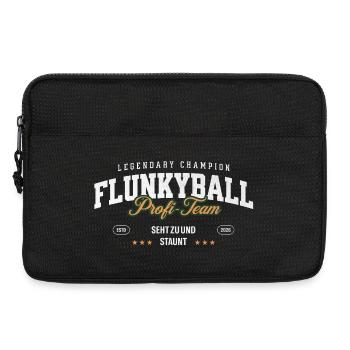 Flunkyball Champion Vintage College Design - Laptoptasche 13" - Schwarz - Vorne