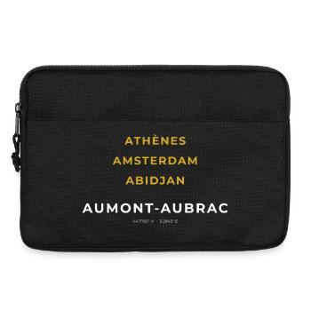 Aumont-Aubrac - Athènes - Amsterdam - Abidjan - Sacoche pour ordinateur portable 13 pouces - noir - Devant