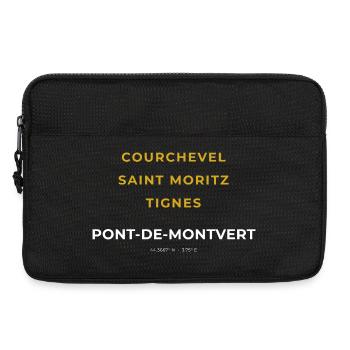 Pont de Montvert Lozère -Courchevel - Saint Moritz - Sacoche pour ordinateur portable 13 pouces - noir - Devant