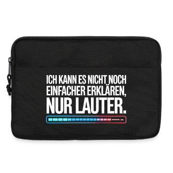 Nicht Einfacher Erklären Nur Lauter Lehrer Büro - Laptoptasche 13" - Schwarz - Vorne
