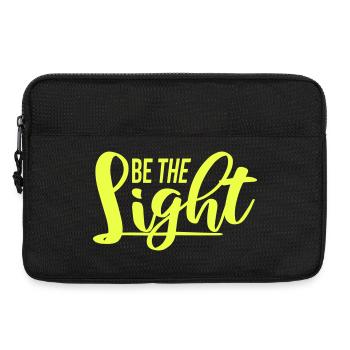 Be The Light Motivierend Positivität Spruch Logo - Laptoptasche 13" - Schwarz - Vorne