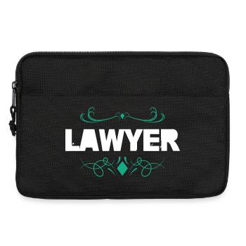 Logo d’avocat avec ornement - Sacoche pour ordinateur portable 13 pouces - noir - Devant