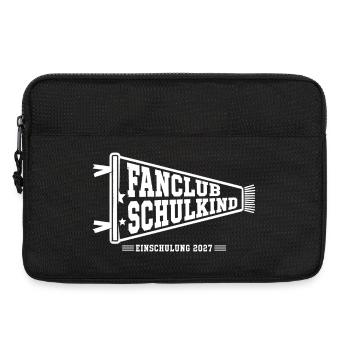 Fanclub Schulkind 2027 – Retro Wimpel Einschulung - Laptoptasche 13" - Schwarz - Vorne