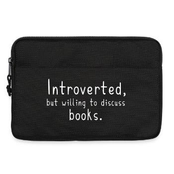 Introvertierter Bücherliebhaber lustiges Lesegeschenk - Laptoptasche 13" - Schwarz - Vorne