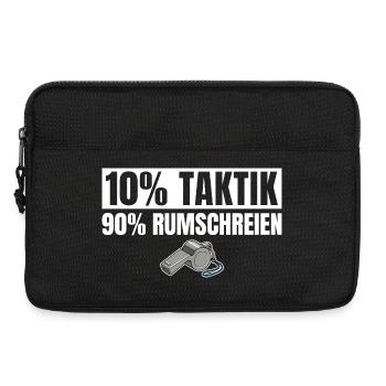 Fußballtrainer 10% Taktik 90% Rumschreien - Laptoptasche 13" - Schwarz - Vorne