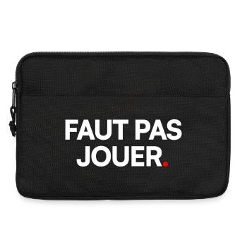 Faut pas jouer - Sacoche pour ordinateur portable 13 pouces - noir - Devant