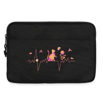 Cat - Heartbeat - Laptop bag 13" - black - Front