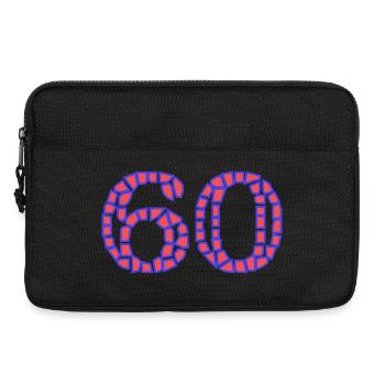 60. 60 JAHRE. 60-JÄHRIGES JUBILÄUM. 60. GEBURTSTAG. - Laptoptasche 13" - Schwarz - Vorne