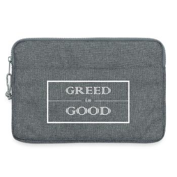 Gier ist gut - Laptoptasche 13" - Grau meliert - Vorne