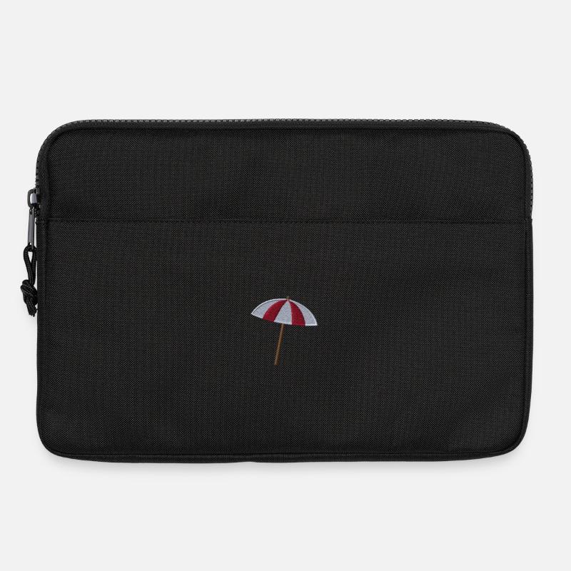 Sonnenschirm bestickt - Laptoptasche 13" - Schwarz
