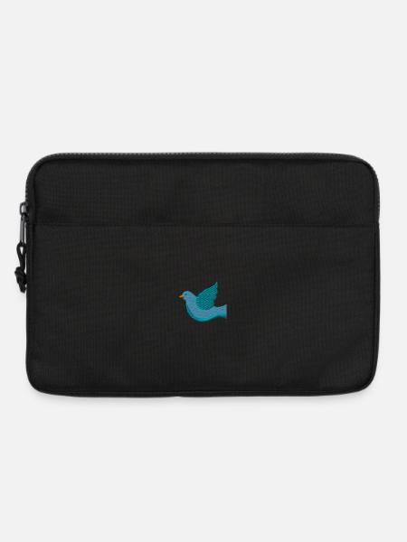 Dove embroidered - Laptop bag 13" - black