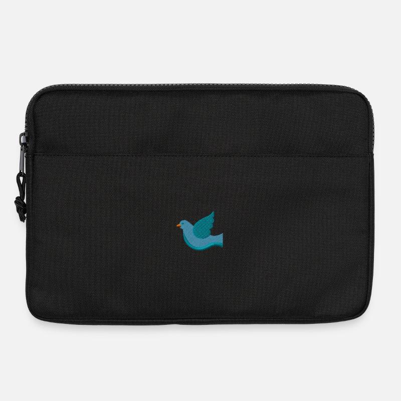 Taube bestickt - Laptoptasche 13" - Schwarz