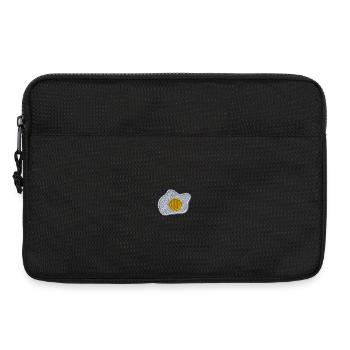 Oeuf au plat brodé - Sacoche pour ordinateur portable 13 pouces - noir - Devant