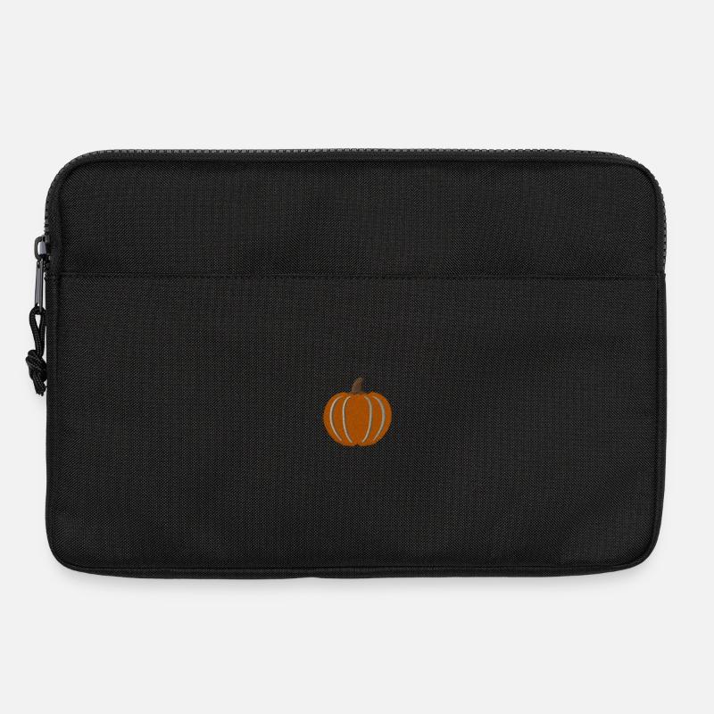 Kürbis bestickt - Laptoptasche 13" - Schwarz