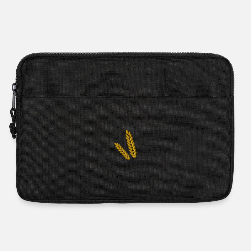 Getreide bestickt - Laptoptasche 13" - Schwarz