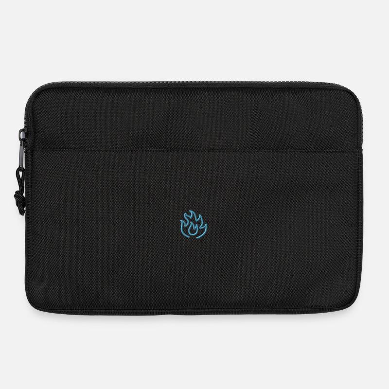 Flamme Blau - Laptoptasche 13" - Schwarz