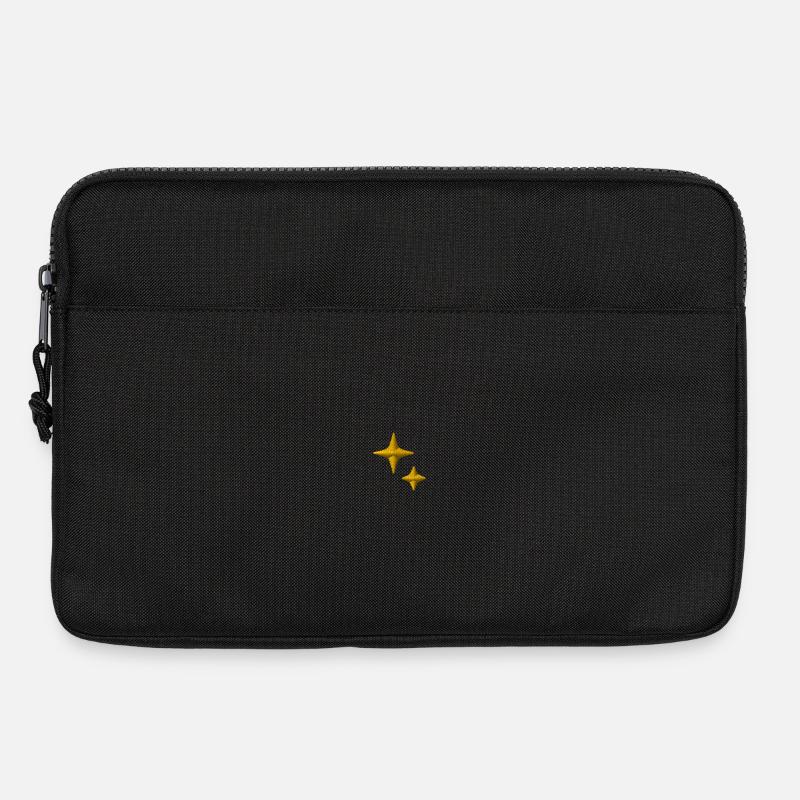 Sterne bestickt - Laptoptasche 13" - Schwarz