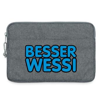Besserwessi | Wessi | Westen - Sacoche pour ordinateur portable 13 pouces - gris chiné - Devant