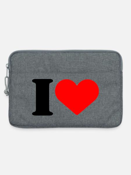I LOVE - Laptoptasche 13" - Grau meliert