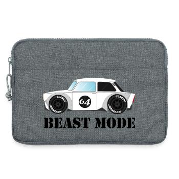 trabi cardboard car classic tuning - Laptop bag 13" - heather grey - Front