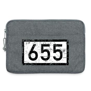Rheinkilometer 655 Bonn am Rhein (Vintage) - Laptoptasche 13" - Grau meliert - Vorne
