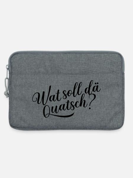 Wat soll dä Quatsch? - Laptoptasche 13" - Grau meliert
