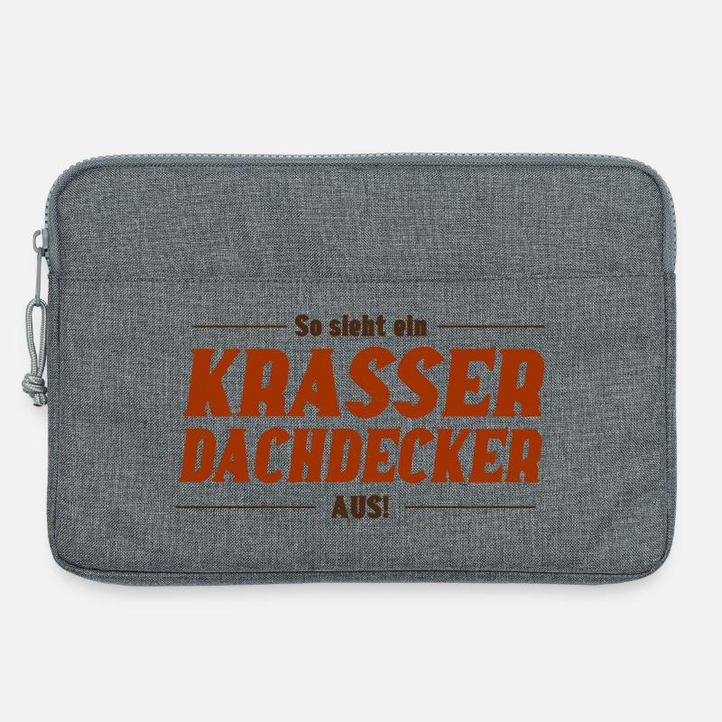 Krasser Dachdecker – Berufsstolz mit Humor - Laptoptasche 13" - Grau meliert