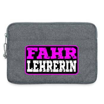 Geschenke für Fahrschullehrerin Fahrlehrerin - Laptoptasche 13" - Grau meliert - Vorne